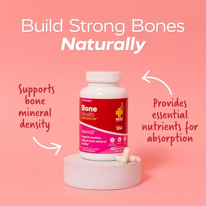 Redd Remedies Bone Health Advanced Vitamin D3 and Calcium for Strong Bone Support 120 Vegetarian Capsules