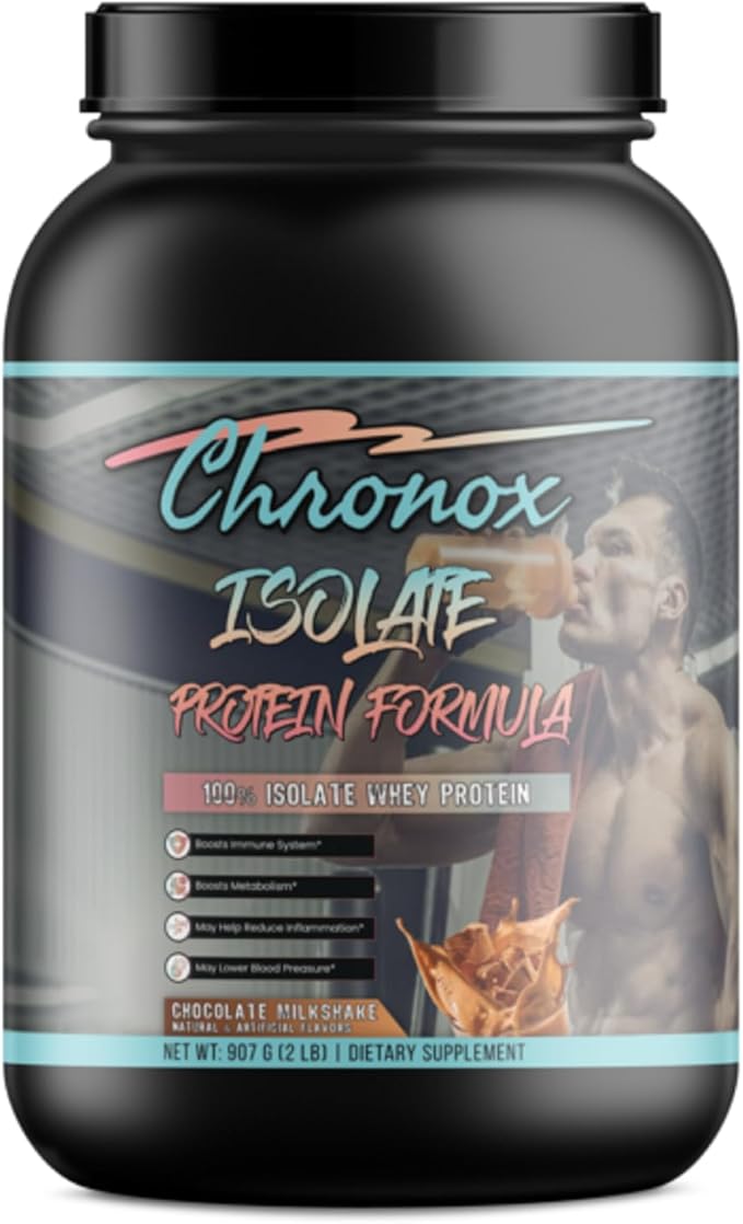 Chronox Isolate Whey Protein Powder - Chocolate Flavor - 2 LB