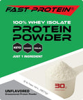 Whey Isolate Protein Powder Unflavored - 30g Protein Powder - Kosher Halal Keto Clean Label Fast Protein - 2LB 30 Servings