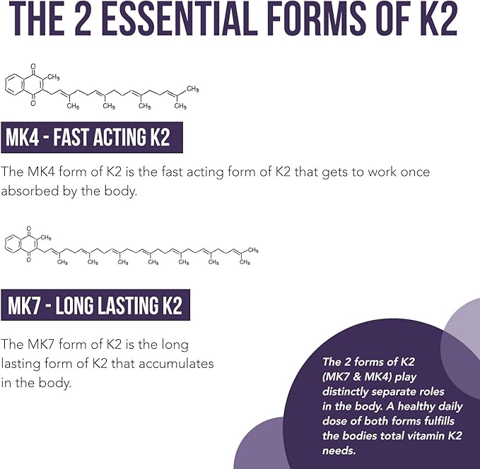 Total K2® | Vitamin K2 as MK7 &amp MK4 | Plus K1 &amp Vitamin D3 Cofactor - 620 mcg K2 per Serving - All-Trans MK7 from MenaQ7® - Full-Spectrum Vitamin K - Vegan Organic Certified (Liquid 1 oz)