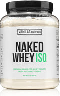 NAKED Vanilla Whey Isolate Protein - Only 4 Ingredients 30g Grass-Fed Protein Undenatured No GMO No Soy Gluten-Free No Preservatives - 24 Servings