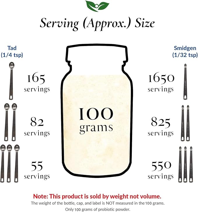Foods For Gut Lactobacillus Lactis Probiotic Powder 300 Billion cfu's | Made in USA | No Additives | Direct from Manufacturer | No Third-Party Storage | Immune Support | L. Lactis | 100 Gram (3.52 Oz)