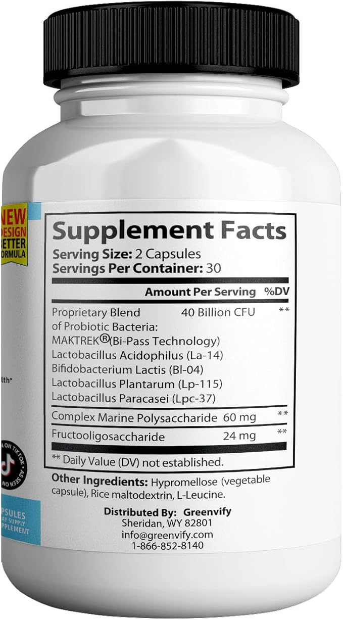 DentimPure Max Extra Strength Probiotic Supplement with 40 Billion CFU – Supports Teeth Gums Ear Nose Throat &amp Digestive Health – 60 Capsules (3)