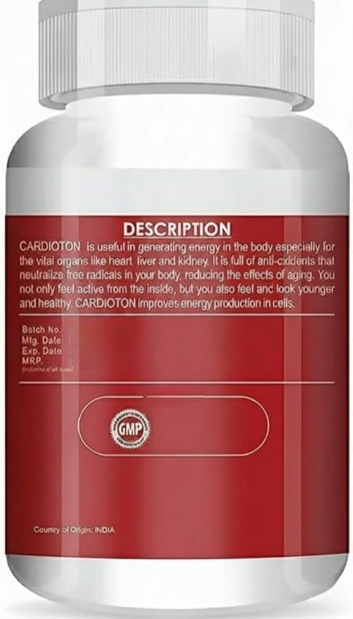 Cardioton 60 Capsules with Coenzyme Q10 &amp Arjuna Extract for Heart Health - 60 Capsules