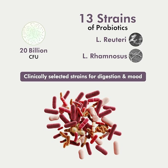 Cloud9 Biome Balance – 13-Strain Probiotic for Gut Mood &amp Immune Support – 20 Billion CFU – Vegan Dairy-Free Shelf-Stable – Made in USA- 30 Capsules