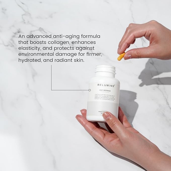 Relumins Cellular Renewal Duo – Advanced Cell Regenerator + Age Defense Complex – NAD+ &amp Energy Support with Resveratrol CoQ10 &amp Glutathione – Two-Step Daily Wellness System