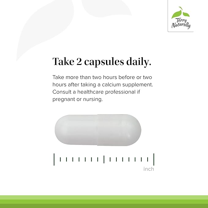 Terry Naturally Strontium - Bone Health &amp Strength Support Supplement - Supplement with Vegan Capsules - with Strontium Citrate for Superior Absorption - 60 Capsules (Pack of 2)