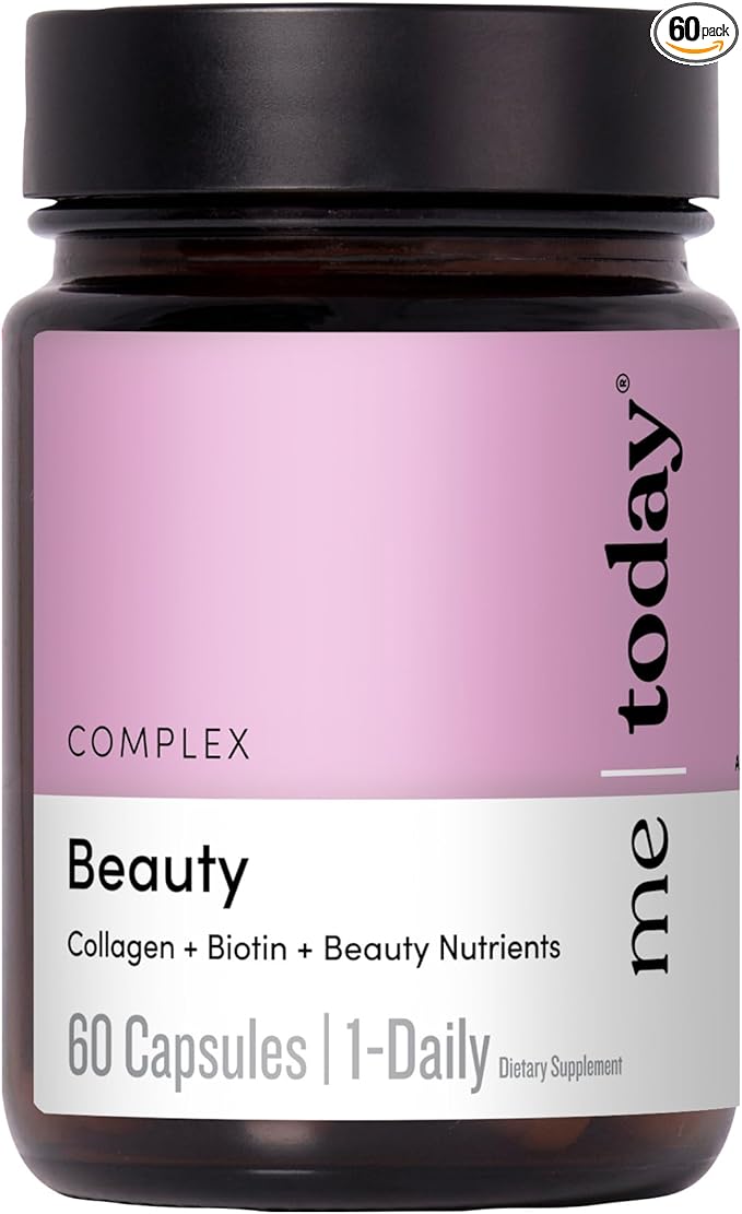 me today Beauty Supplement Hair Skin and Nails Vitamins for Women and Men – with Biotin Collagen Vitamin C and Zinc for Stronger Hair Glowing Skin &amp Healthy Nails60 Servings