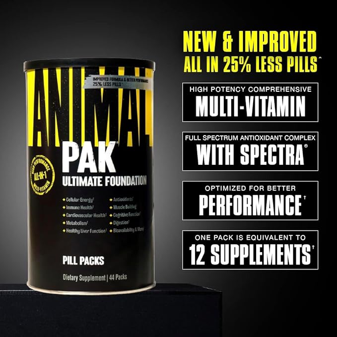Animal Whey Isolate Protein Powder Loaded for Post Workout and Recovery &amp Pak - Convenient All-in-One Vitamin &amp Supplement Pack