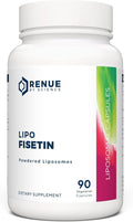 Renue By Science Fisetin | 90 Liposomal Fisetin Supplements - 150mg Fisetin per Serving | Senolytic Supplements | Bioavailable Formula for Increased Absorption | Non-GMO &amp Made in The USA