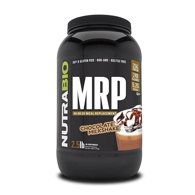NutraBio MRP Complete Meal Replacement Protein Powder Chocolate - 2.5lbs