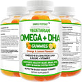 Simply Potent Omega 3 Fish Oil Gummies Plant Based Alternative to Cod Liver Oil Burpless Vegetarian DHA Chews for Adults and Kids Orange Lemon Flavor Supplement