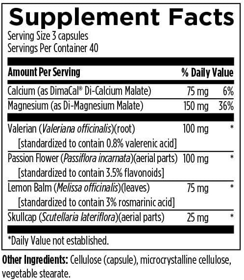 Designs for Health MyoSedate - Magnesium Valerian Root Passion Flower + Lemon Balm - Promotes Healthy Muscle Relaxation + Calm Support - Non-GMO Herb + Mineral Supplement (120 Capsules)