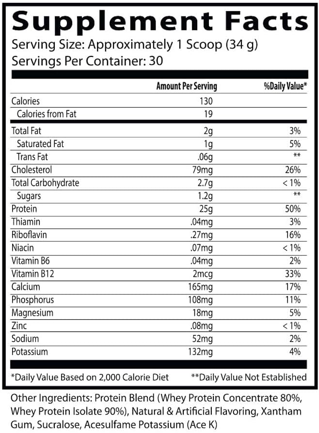 Insane Labz Insane Whey100% Muscle Building Whey Protein BCAA Amino Profile Mass Gainer Meal Replacement (Vanilla 30 Servings)