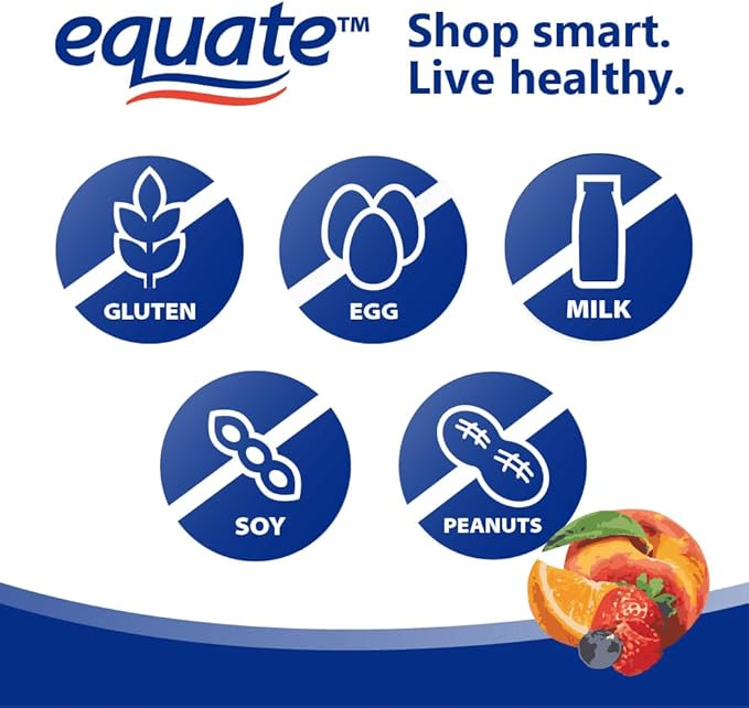 Equate Women's Multivitamin Gummies Daily Complete Multivitamin for Adult Women Mixed Berry Orange Peach Flavor 170 Count Sticker