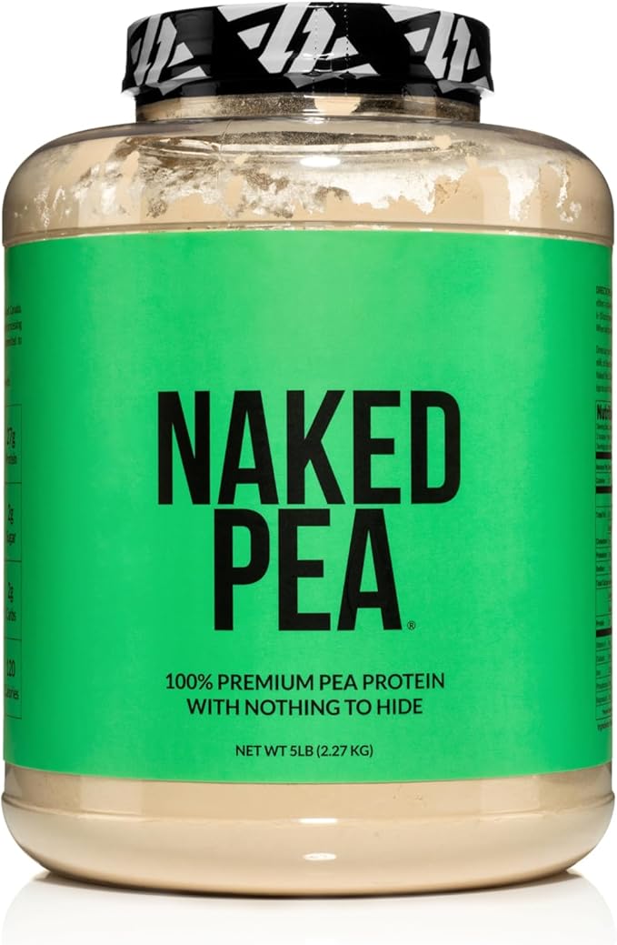 NAKED Pea - 5LB 100% Pea Protein Powder from North American Farms - Unflavored Vegan Pea Protein Isolate - NSF Certified Plant Protein Powder Easy to Digest - 76 Servings