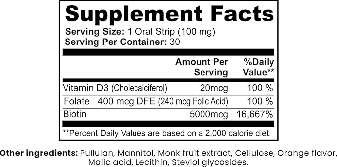 Hair Skin and Nails Strips