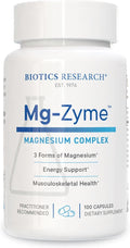 Biotics Research Mg-Zyme™ Triple Magnesium Complex 100 mg- Magnesium Glycinate Gluconate Aspartate Chelated Supplement High Absorption Support Sleep Energy Cardiovascular Health–100 Capsules