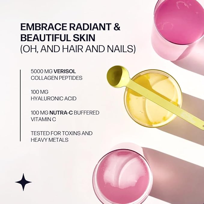 Sparkle Wellness VERISOL Bioactive Hydrolyzed Collagen Peptides | Collagen Powder Supplement with Vitamin C &amp Hyaluronic Acid for Hair Skin and Nail Health | Skin Boost Plus (Tropical) [50-Serve