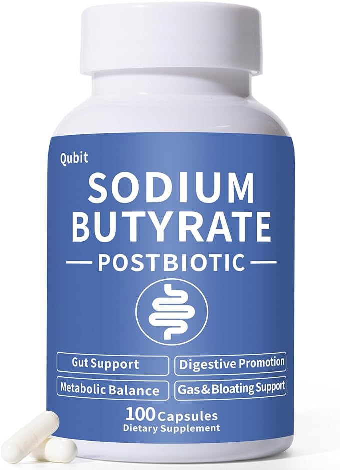 Sodium Butyrate Supplement – Postbiotic for Gut Health Supports Digestion IBS Leaky Gut &amp Stomach Comfort – Low Odor Easy to Swallow No Side Effects – 100 Vegan Capsules