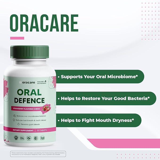 Oracare – Daily Oral Support with Enzymes Hydroxyapatite Xylitol &amp 3-Strain Probiotic Blend – Non-GMO Stimulant-Free Formula – Made in USA – 30 Melt-In-Mouth Tablets 3 Month Supply