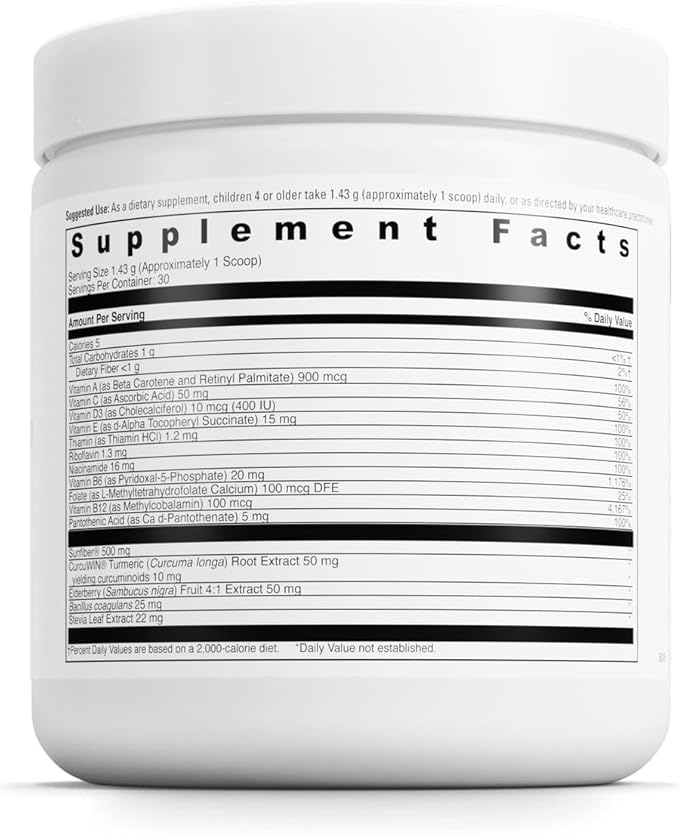 DAVINCI Little Mightiest Vite - Multivitamin for Kids with Probiotics &amp Prebiotics - Supports Immune System Function Gut Health &amp Brain Health* - Fruit Punch Flavor - 30 Servings (42 g)