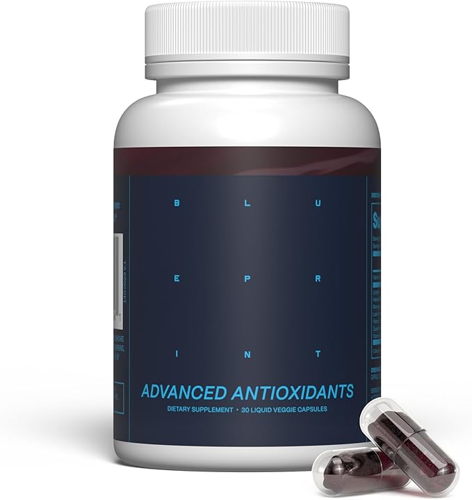 Blueprint Bryan Johnson Advanced Antioxidant Supplement – Lutein Zeaxanthin Lycopene Vitamin K1 K2 – Vegan Capsules for Vision Bone &amp Heart Support – Updated Formula of Essential Softgels