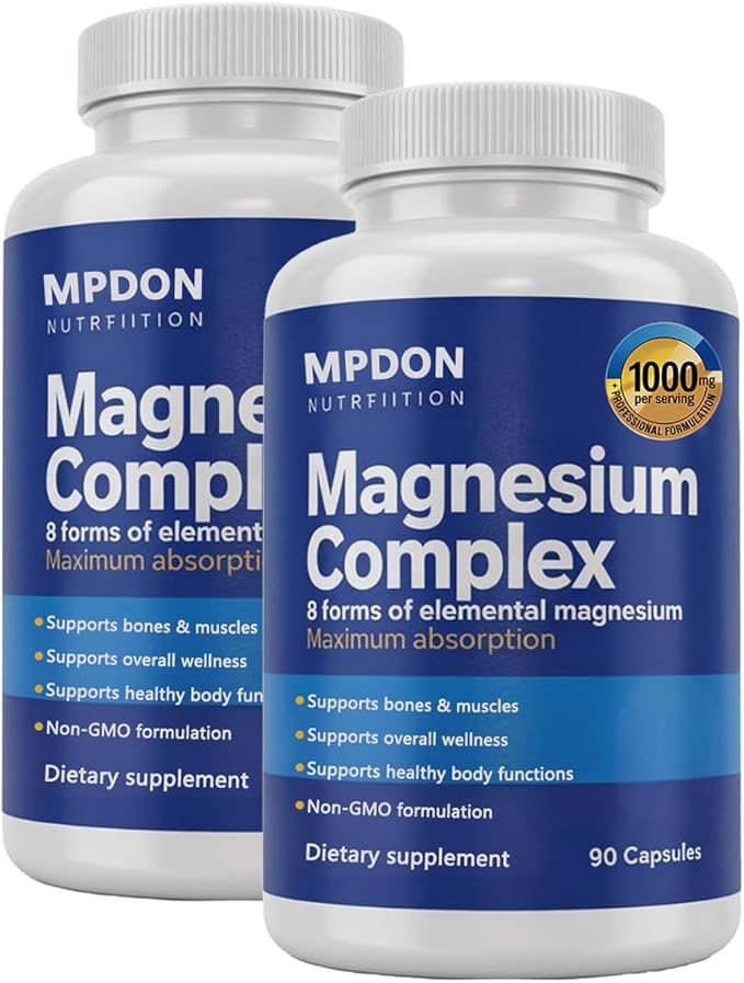 8-in-1 Magnesium Complex 1000mg - Features Elemental Magnesium &amp Citrate - 90 Capsules (2)