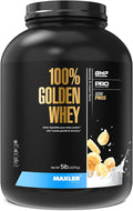 Maxler 100% Golden Whey Protein - 24g of Protein per Serving - Whey Protein Powder for Pre Post Workout - Fast-Absorbing Whey Concentrate Isolate &amp Hydrolysate Blend - Bananas &amp Cream 5 lb