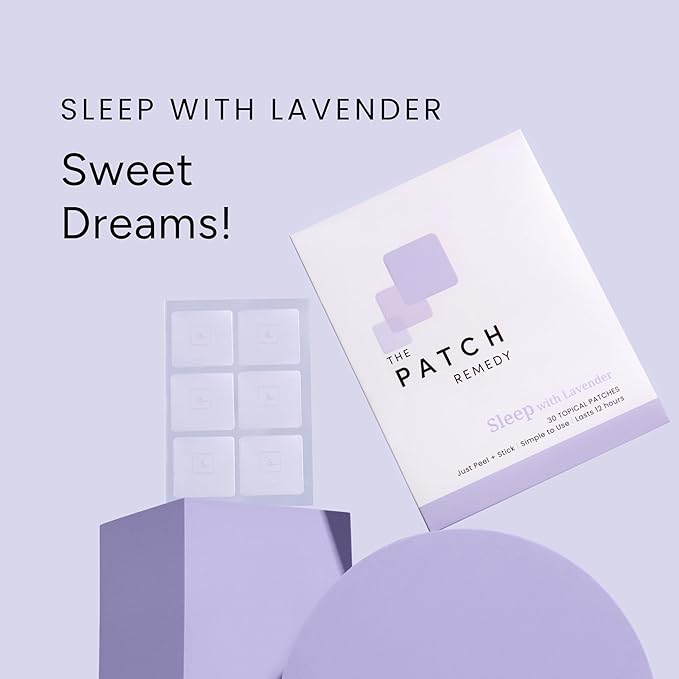 The Patch Remedy Sleep with Lavender Patch | Valerian Passionflower Hops Magnesium Glycinate Lavender | 30 Patches
