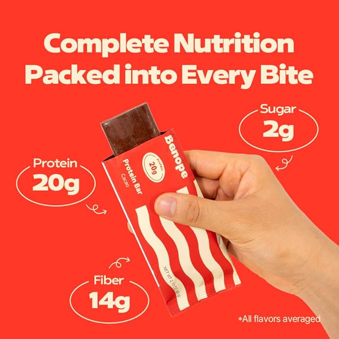 Benope Protein bar Best Flavors Variety Pack 60g x 12ea high protein low sugar low carb energy bar nutritious snack high protein snacks