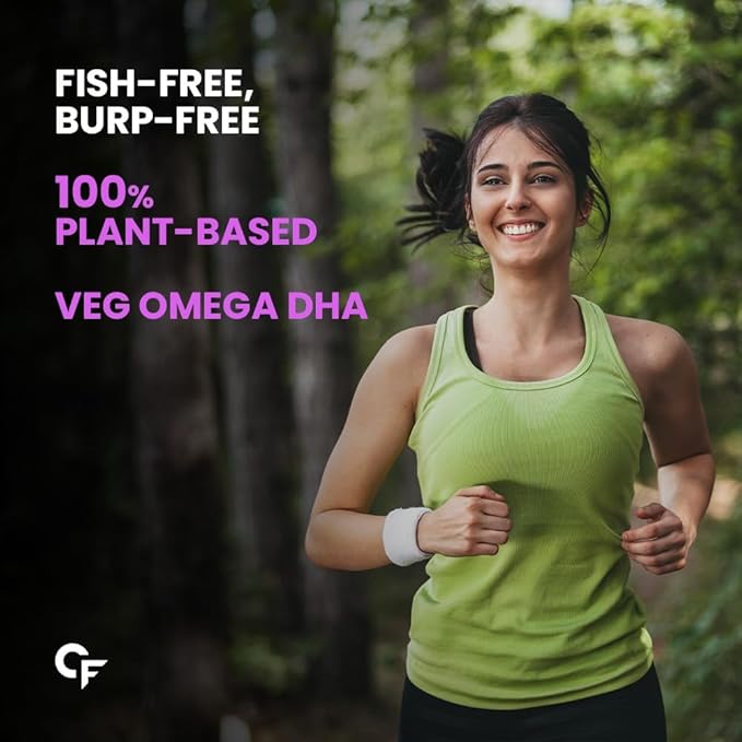 Ve_g Omega3 D_H_A 250mg - Gummes for Men Women &amp Kids with Vegetarian DHA | No Fish Oil Used | Omega Veg DHA Gummies | Healthy Heart Brain &amp Joints - 60 Veg Gummies