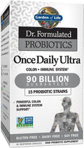 Garden of Life Dr. Formulated Probiotics Once Daily Ultra - 90 billion CFU - Daily Probiotic for Colon &amp Immune Support - 30 Vegetarian Capsules