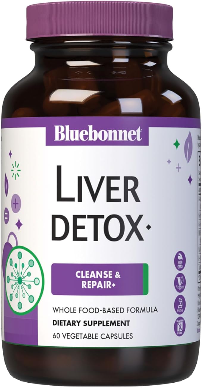 Bluebonnet Nutrition Liver Detox Liver Health* Antioxidant Protection* Soy-Free Gluten-Free Kosher Certified Non-GMO Dairy-Free 60 Vegetable Capsules 60 Servings