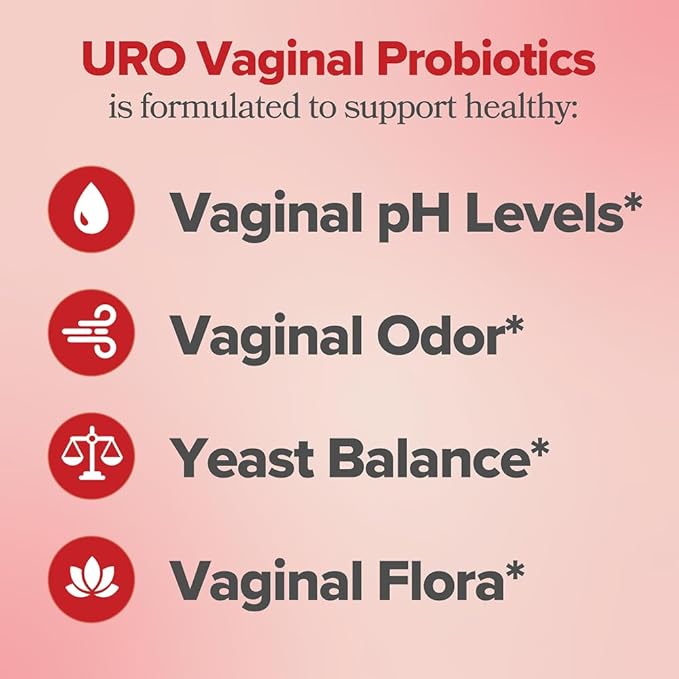 O Positiv URO Vaginal Probiotics for Women pH Balance with Prebiotics &amp Lactobacillus Probiotic Blend - Vaginal Health Supplement - Promote Healthy Vaginal Odor &amp Vaginal Flora 60 Count (Pack