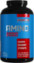 Prolab Amino 2000 Essential Amino Acids Supplement High-Potency BCAA Blend for Muscle Support &amp Recovery (150 Tablets)