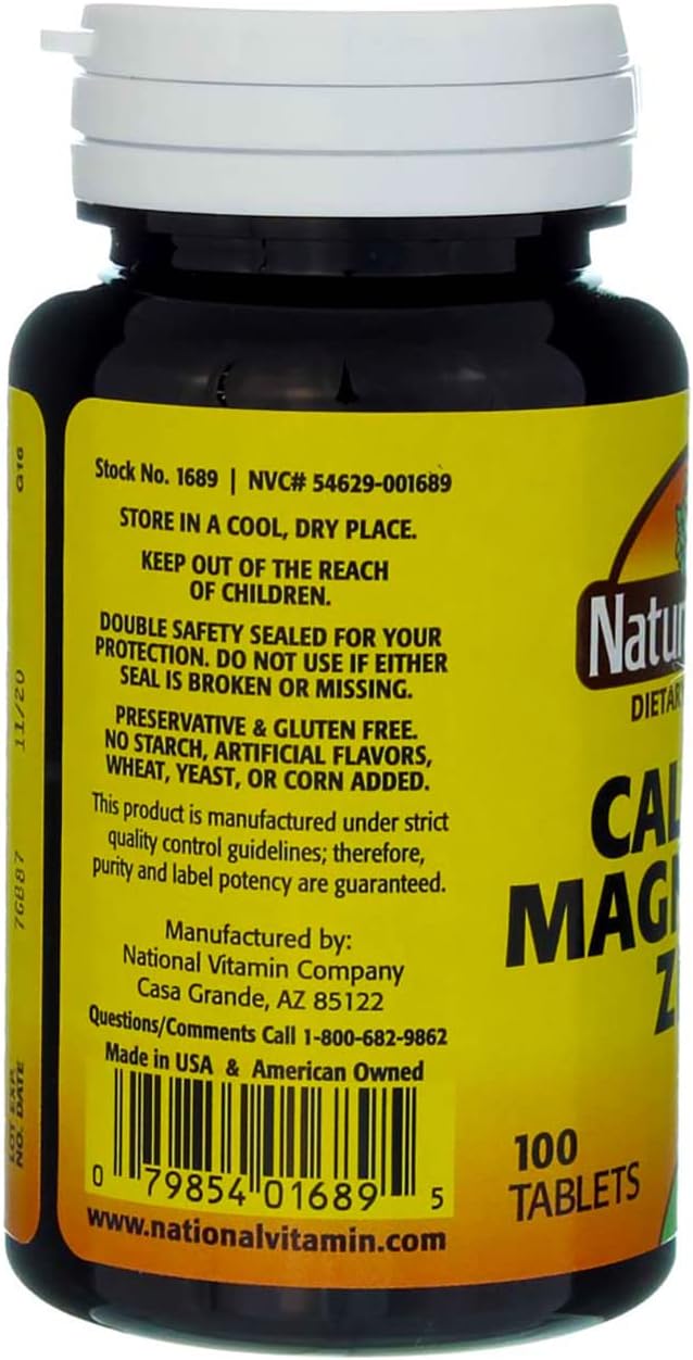Nature's Blend Calcium Magnesium Zinc 100 Tablets (Pack of 3)