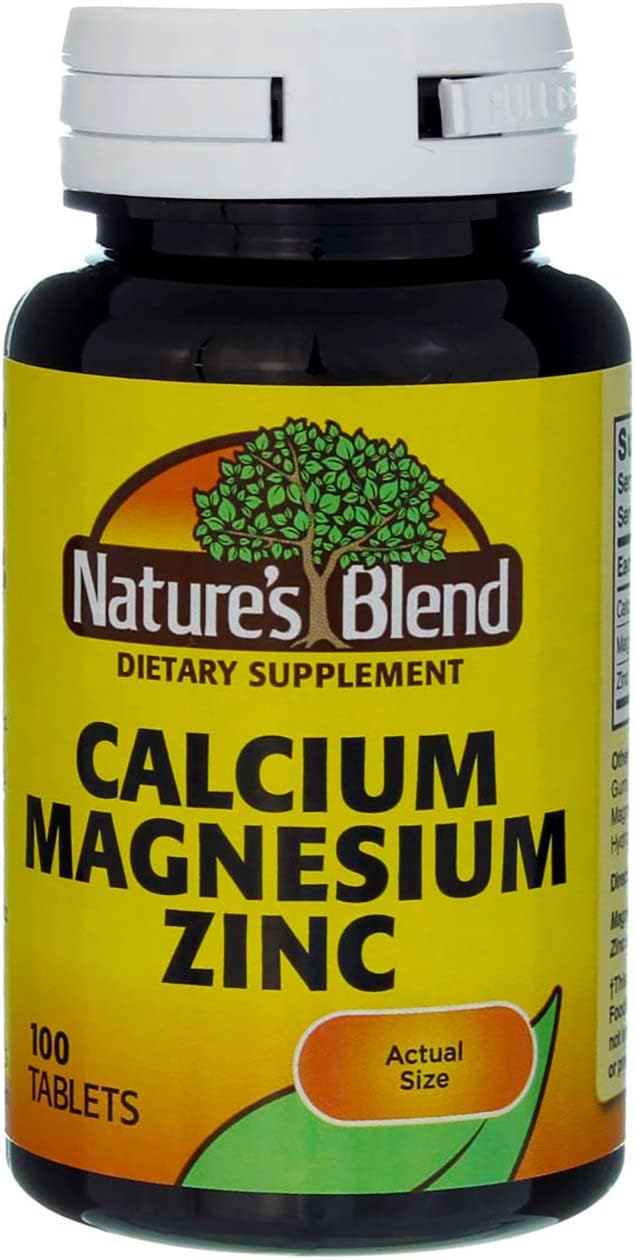 Nature's Blend Calcium Magnesium Zinc 100 Tablets (Pack of 4)