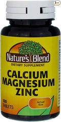 Nature's Blend Calcium Magnesium Zinc 100 Tablets (Pack of 3)