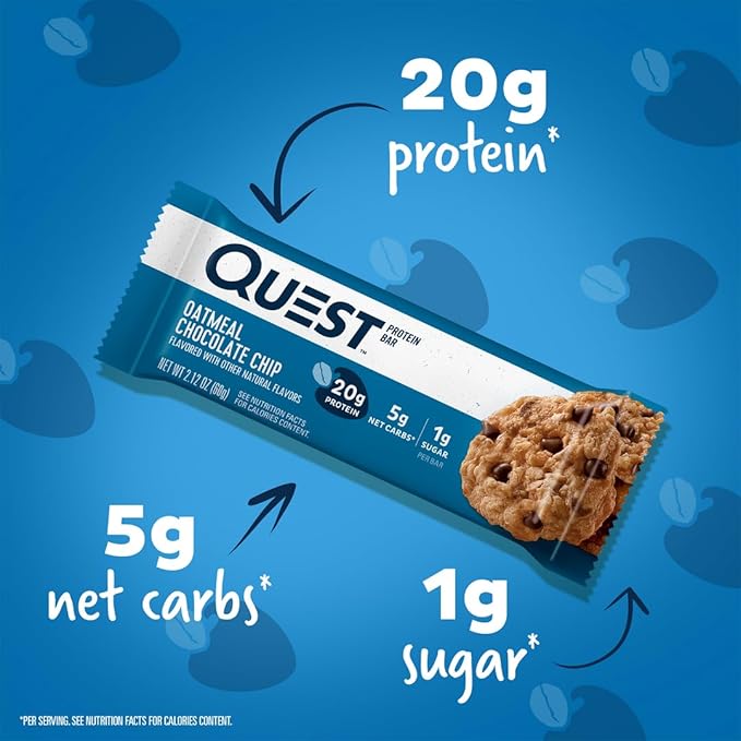 Quest Nutrition Protein Bar Oatmeal Chocolate Chip 2.1Oz Bar 1 Ct