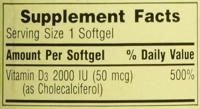 Spring Valley twin pack vitamin d3 2000I.U. Immune Health/Bone Health 200 so...