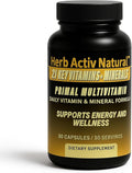 Primal Multivitamin - 21 Essential Vitamins &amp Minerals - Daily Vitamin &amp Mineral Supplement - Energy &amp Wellness Support - 30 Capsules