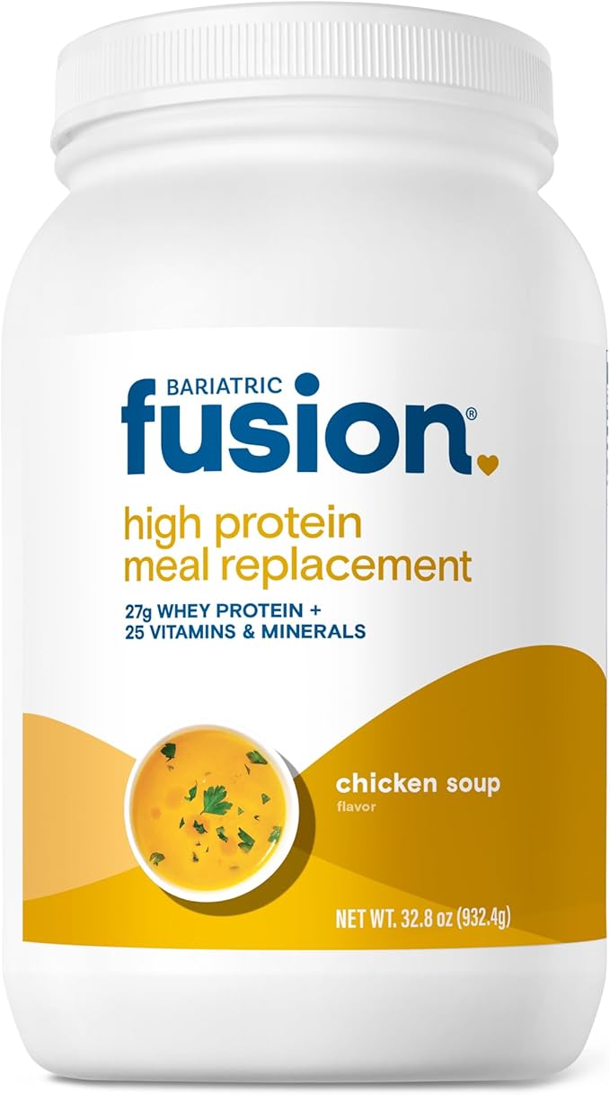 Bariatric Fusion Chicken Soup Meal Replacement 27g Protein Powder 21 Serving Tub for Bariatric Surgery Patients Including Gastric Bypass and Sleeve Gastrectomy - No Gluten Aspartame or Sugar