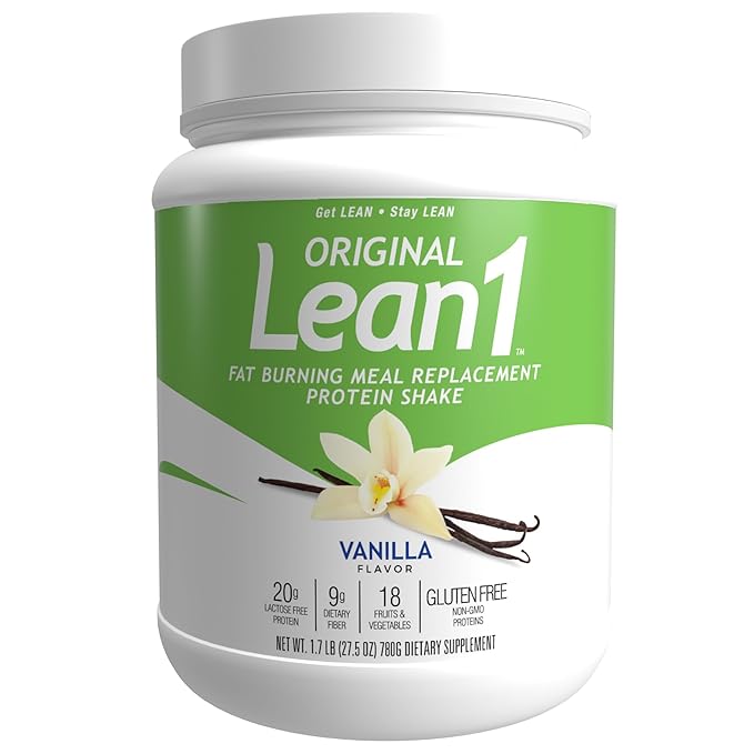 Nutrition 53 Lean 1 Fat Burning Protein Shake Vanilla Flavor 15 Serving Tub