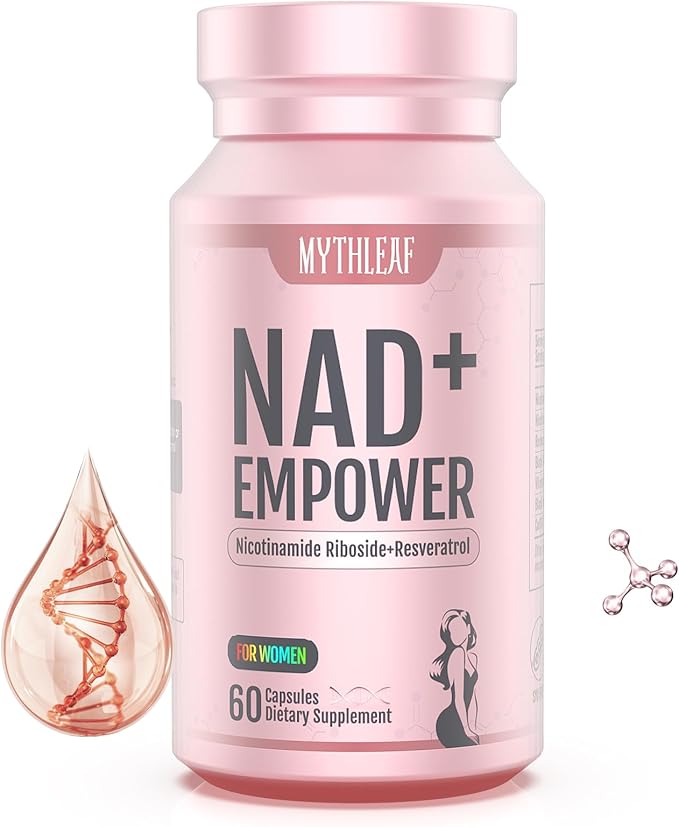 Exclusive NAD+ Supplement for WomenNMN Alternative with Resveratrol CoQ10Black Cohosh Vitamin E for Cellular HealthEnhance Energy Balance Mood 60 Capsules30 Day Supply