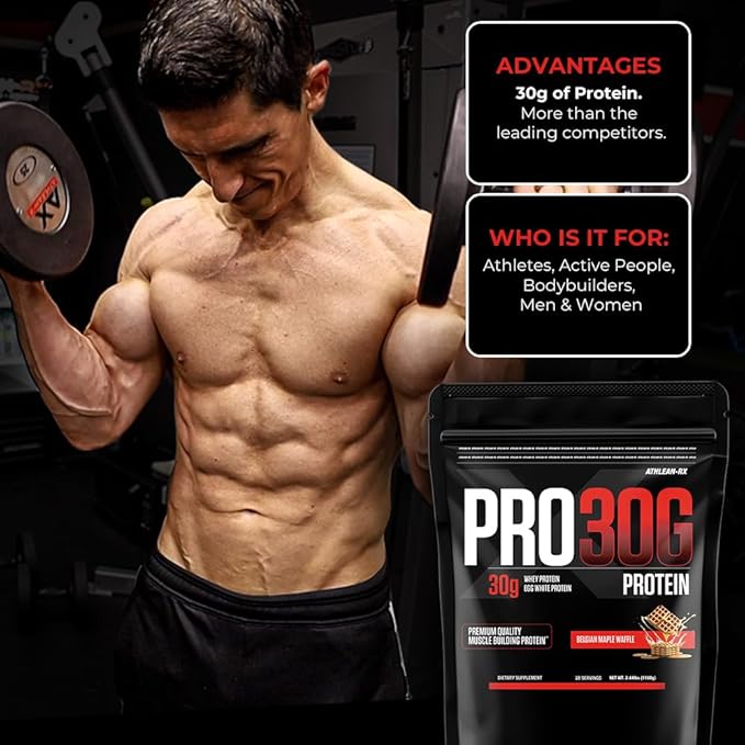 ATHLEAN-X PRO-30G Premium Whey Protein Isolate Powder Mint Chocolate Chip Gluten-Free Low Sugar 30g of High Protein Powder for Muscle Recovery &amp Growth