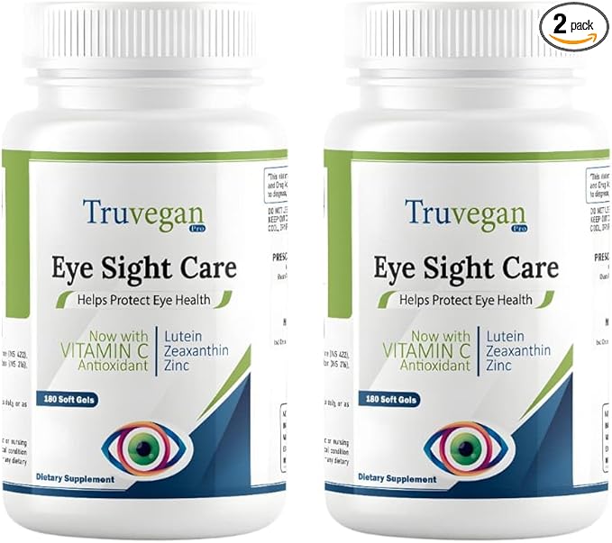 Advanced Eye Formula -180 Softgels | Pack of 2 - Eye Supplement with Lutein Zeaxanthin Astaxanthin &amp Zinc Eye Vitamin and Mineral Supplement for Adults &amp Seniors (6 Months Supply)