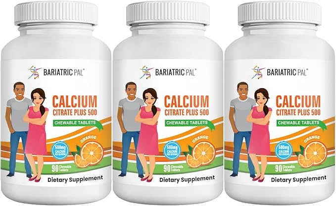 BariatricPal Calcium Citrate 500mg Chewable Tablets - Orange