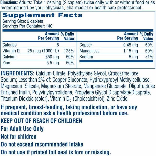 Cita Maximum Plus Calcium Citrate + D3 280 Caplets +Better Guide