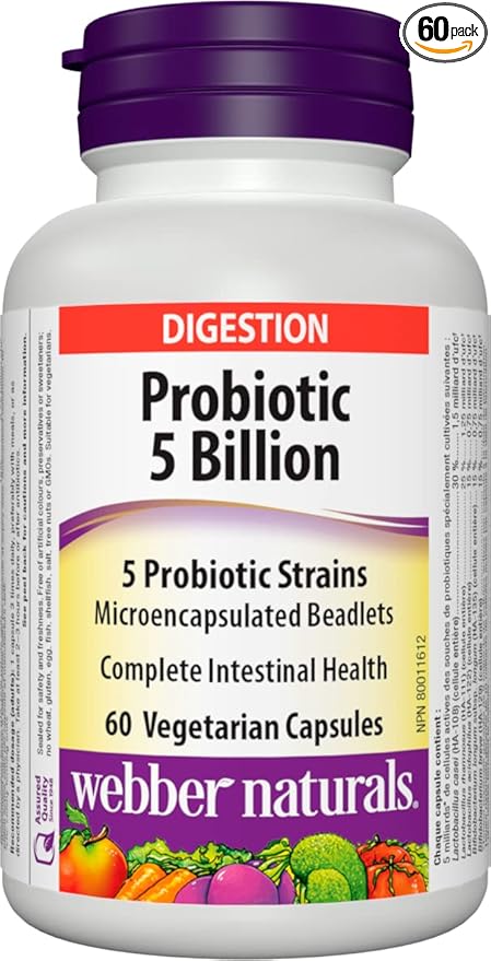 Webber Naturals Complete Probiotic Multi Strain 5 billion active cells 60 capsules